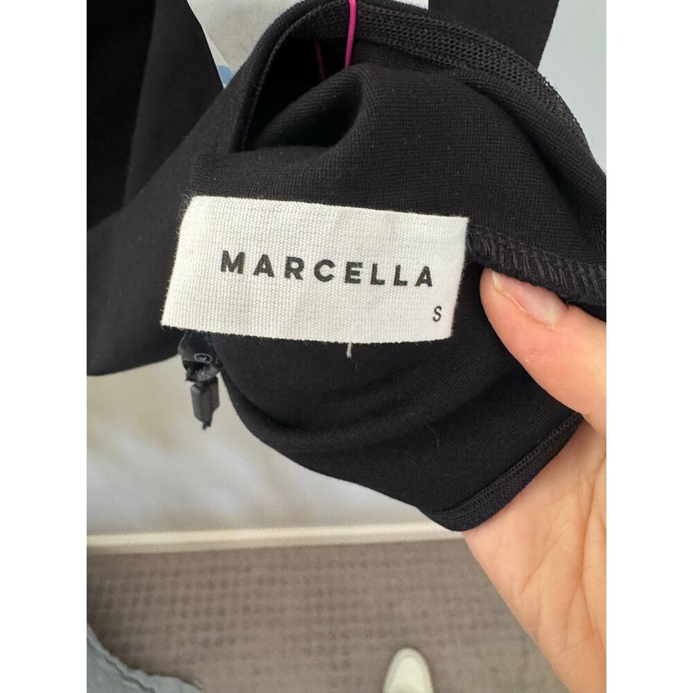 NWOT Marcella Cabrini Mesh One-Shoulder Top in Black SZ S - Picture 8 of 8